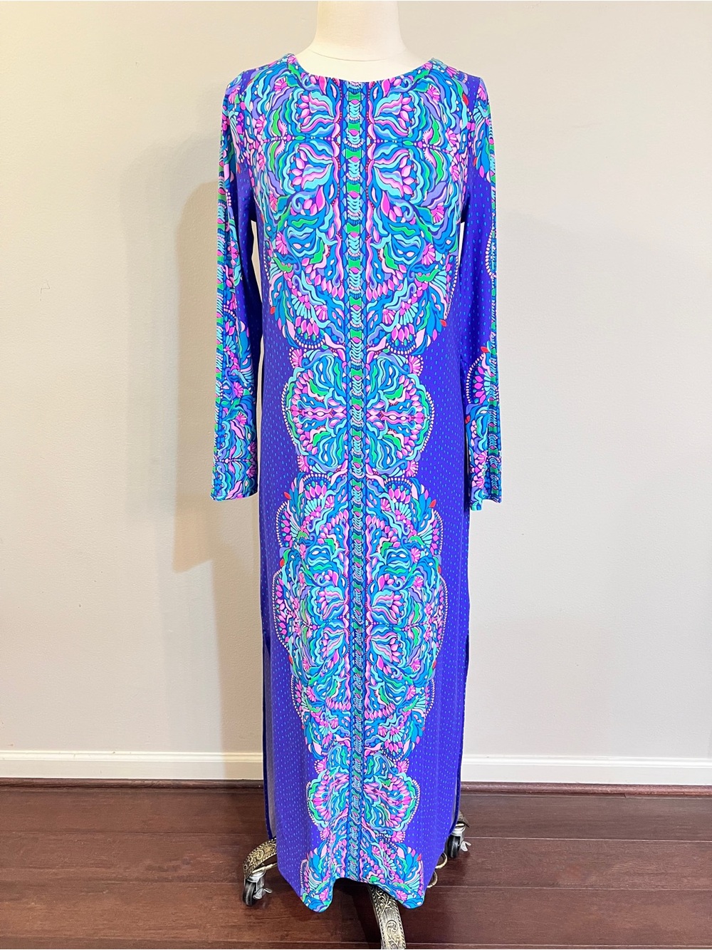 NWT Lilly Pulitzer Emmarie Maxi Dress Bonita Babe Cabochan Purple Size L - Picture 1 of 10